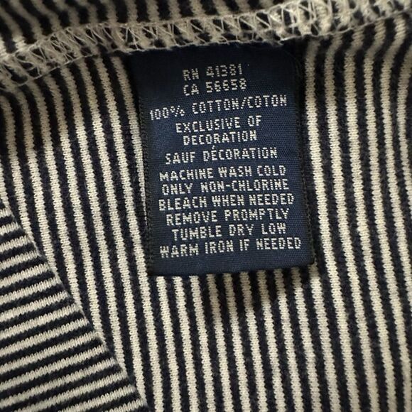 Ralph Lauren ~ blue and white striped top ~ size Large - Picture 9 of 9